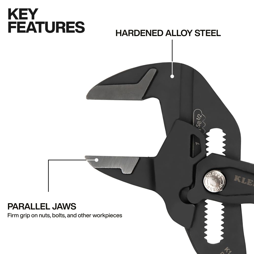 Klein Tools D53110 smooth jaws prevent damage on chrome fittings during use