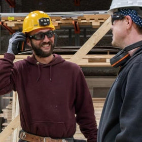 Klein Tools easy-access pivot cups for quick protection when needed.