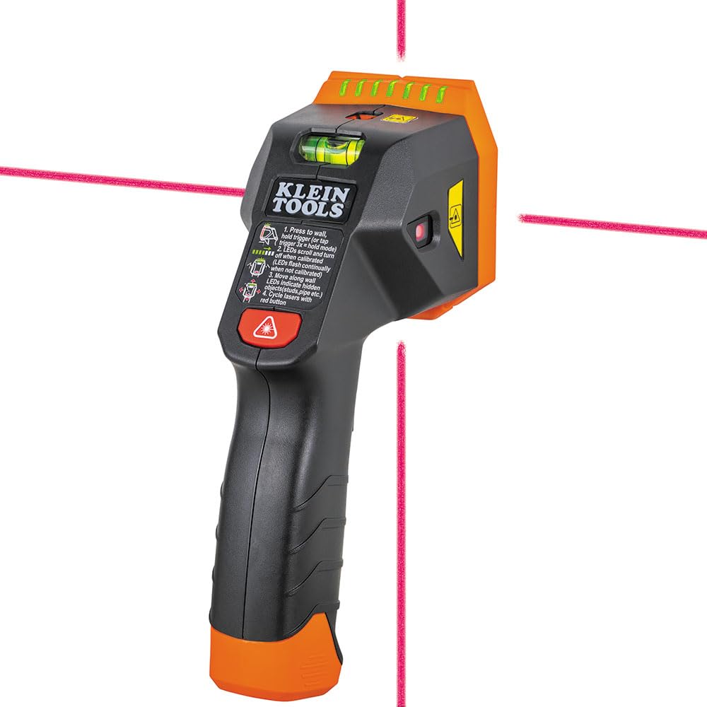 Klein Tools ESF150LL cross line lasers for precise wall markings and stud location