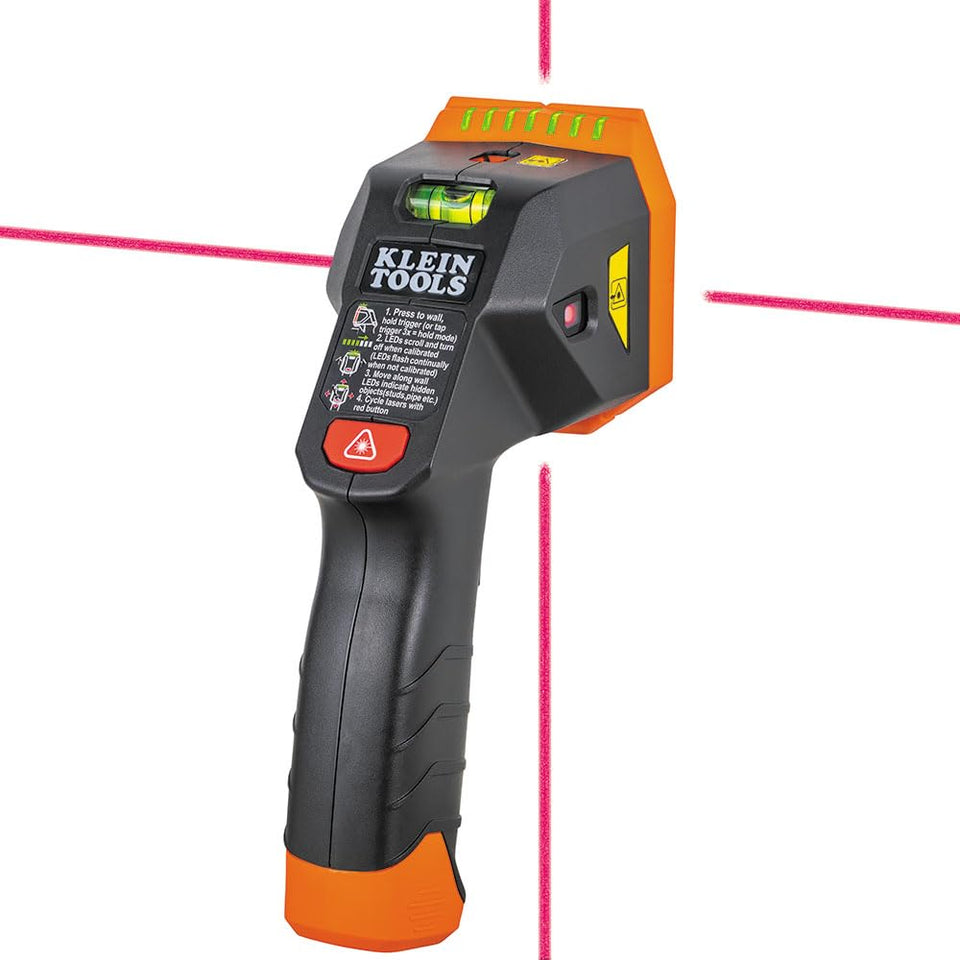 Klein Tools ESF150LL cross line lasers for precise wall markings and stud location