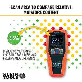 Klein Tools ET140 masonry-moisture testing supports renovations.