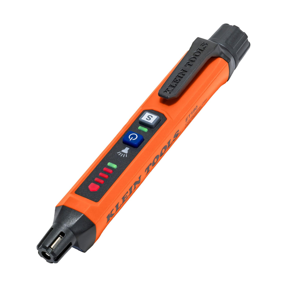 Klein Tools ET190 front view showing slim pocket-sized detector for quick checks