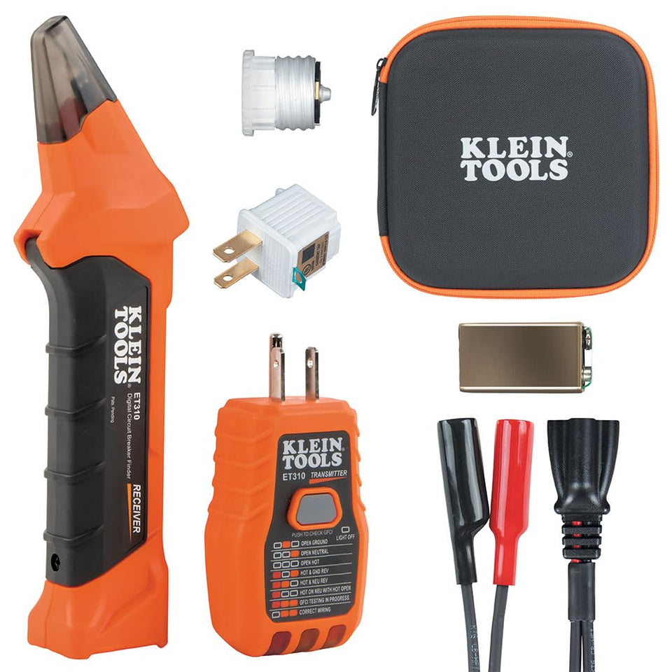 Klein Tools ET310KIT receiver locating the circuit breaker with an audible cue