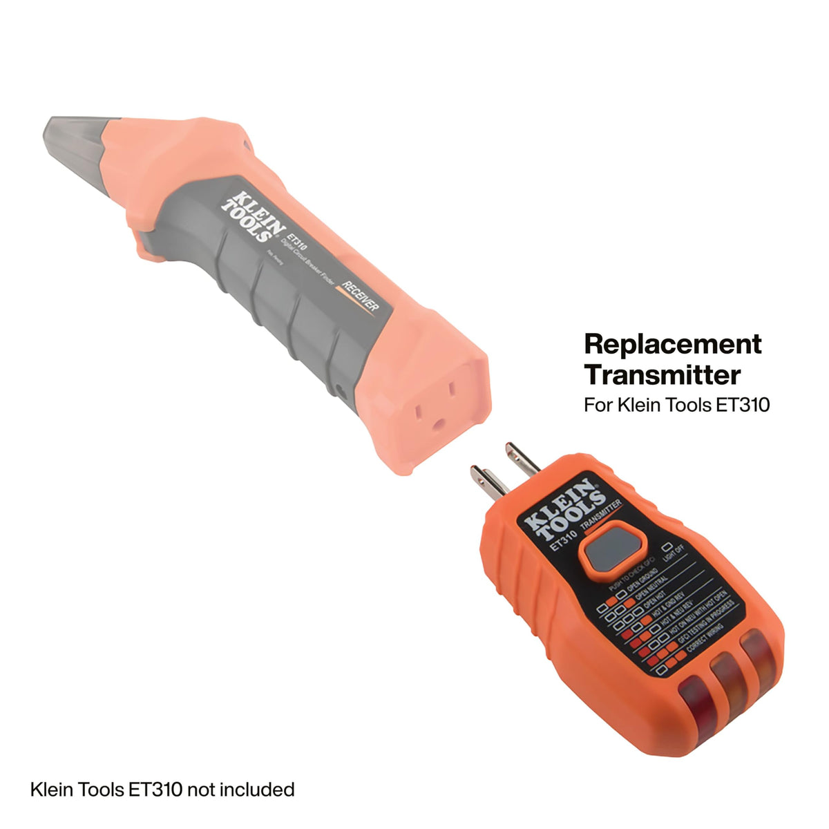 ET310TRANS transmitter connected to an outlet to identify the circuit