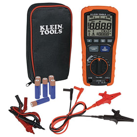 Klein Tools ET600 lock button for secure, steady measurements.