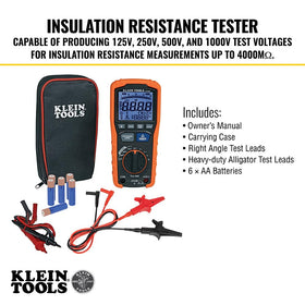 Klein Tools ET600 TRMS display showing precise readings.