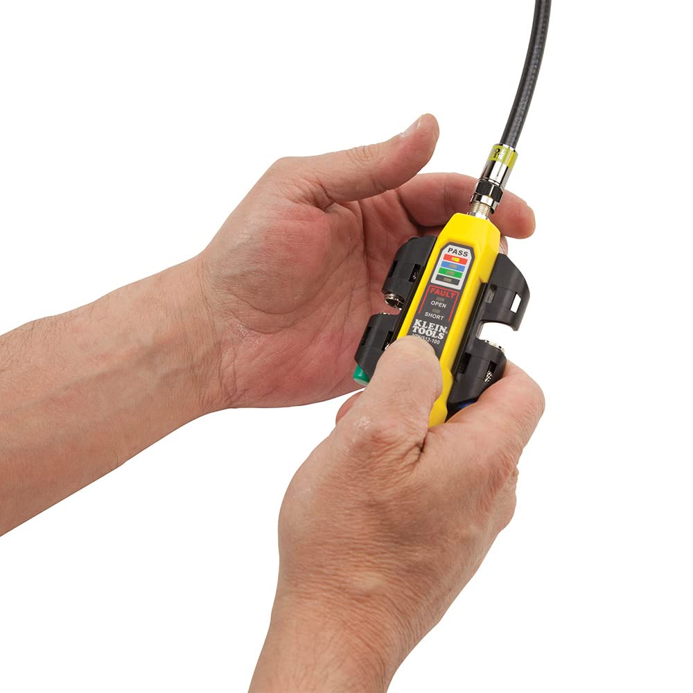LED indicators show PASS, OPEN, or SHORT for each line.