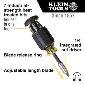 Klein Tools flip socket 3-in-1 for quick bit switching.