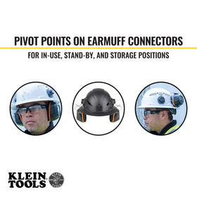 Klein Tools full-brim hard hat compatibility for seamless integration