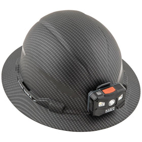 Klein Tools glove-friendly one-handed adjustment knob for quick fitting.