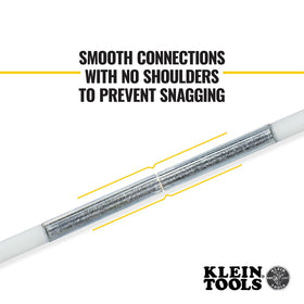 Klein Tools Glow Fish Rod stainless connectors ensure durable joint connections.