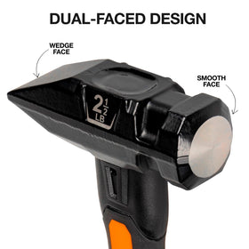 Klein Tools H80602 sledge hammer with smooth face ideal for anchors and fixtures installation.