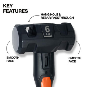 Klein Tools H80626EP fiberglass handle reduces vibration for comfort