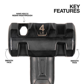 Klein Tools H80694 fiberglass handle for comfortable vibration dampening during long use.
