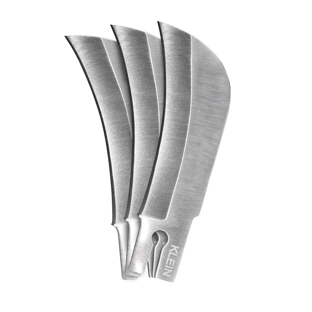 Induction-hardened 440A stainless steel blade by Klein Tools for lasting edge