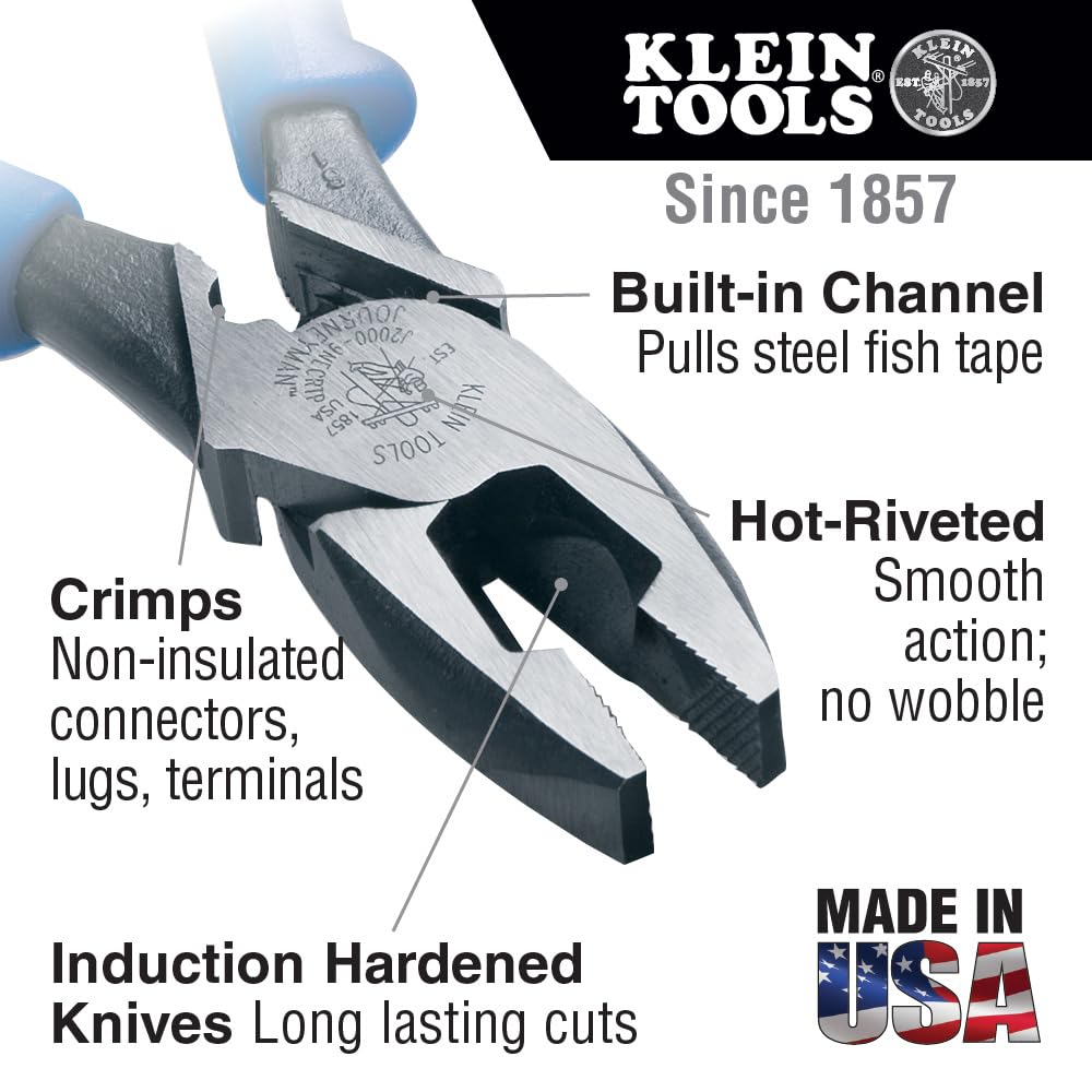 Klein Tools J2000-9NECRTP Journeyman handle grip for comfort and control.