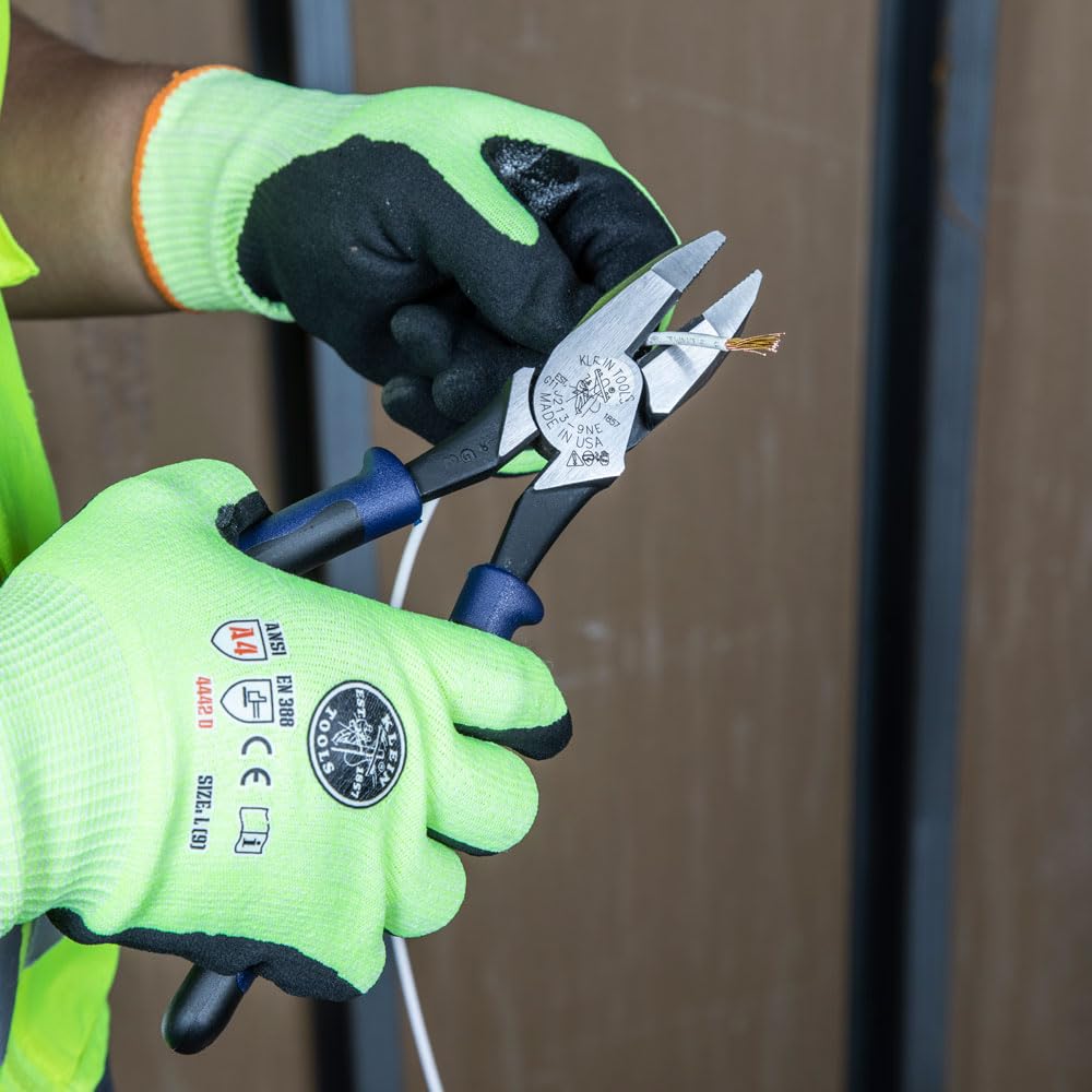 Klein Tools J213-9NE cross-hatched jaws for secure grip