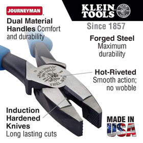 Klein Tools J213-9NE hot-riveted joint delivers smooth action