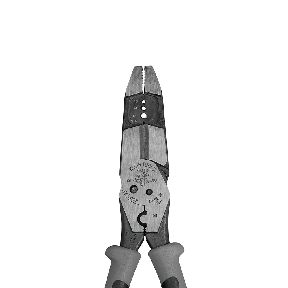 Klein Tools J215-8CR wide knurled head grips and twists wires easily.