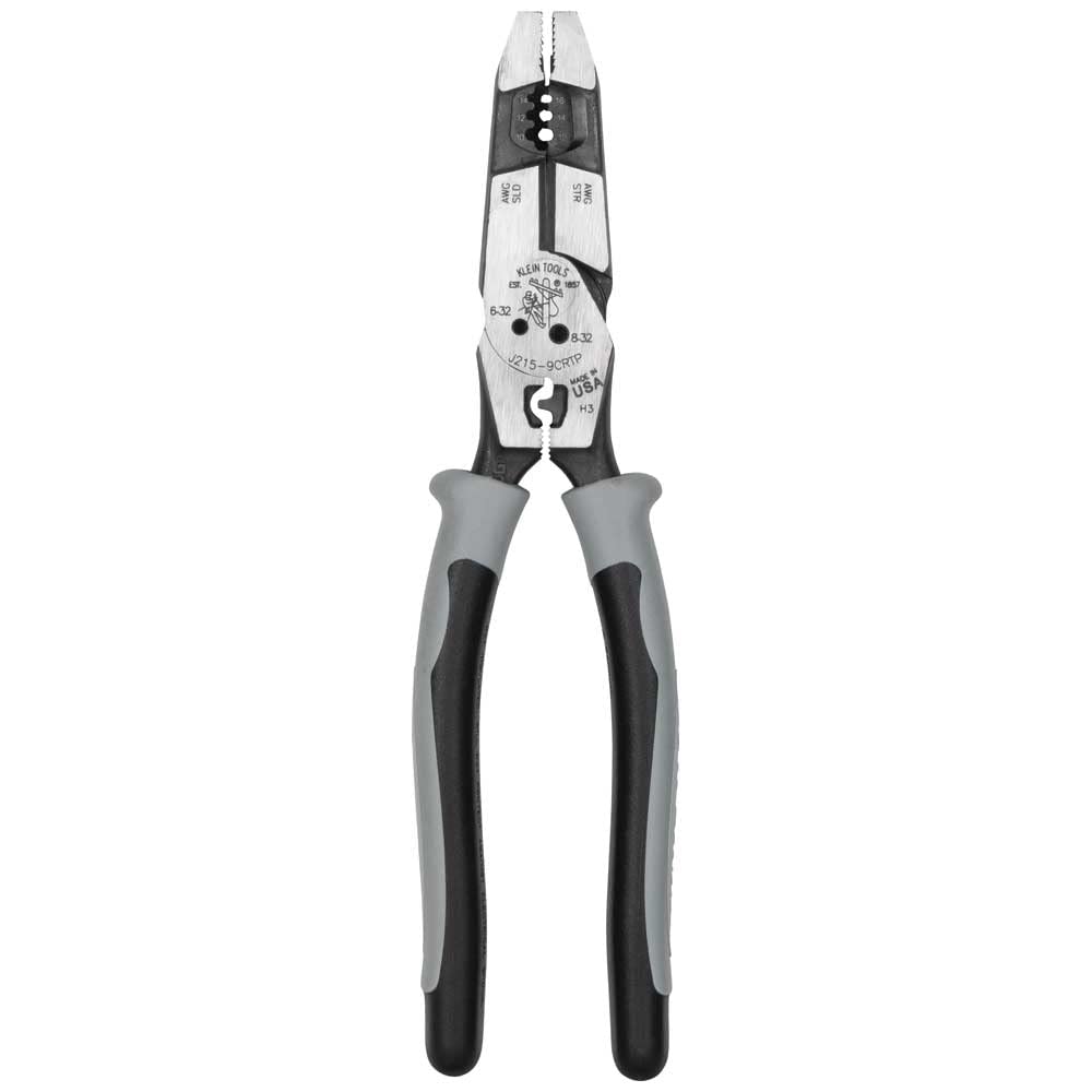 Klein Tools J2159CRTP pliers in use with a precise wire cut