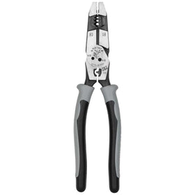 Klein Tools J2159CRTP pliers in use with a precise wire cut