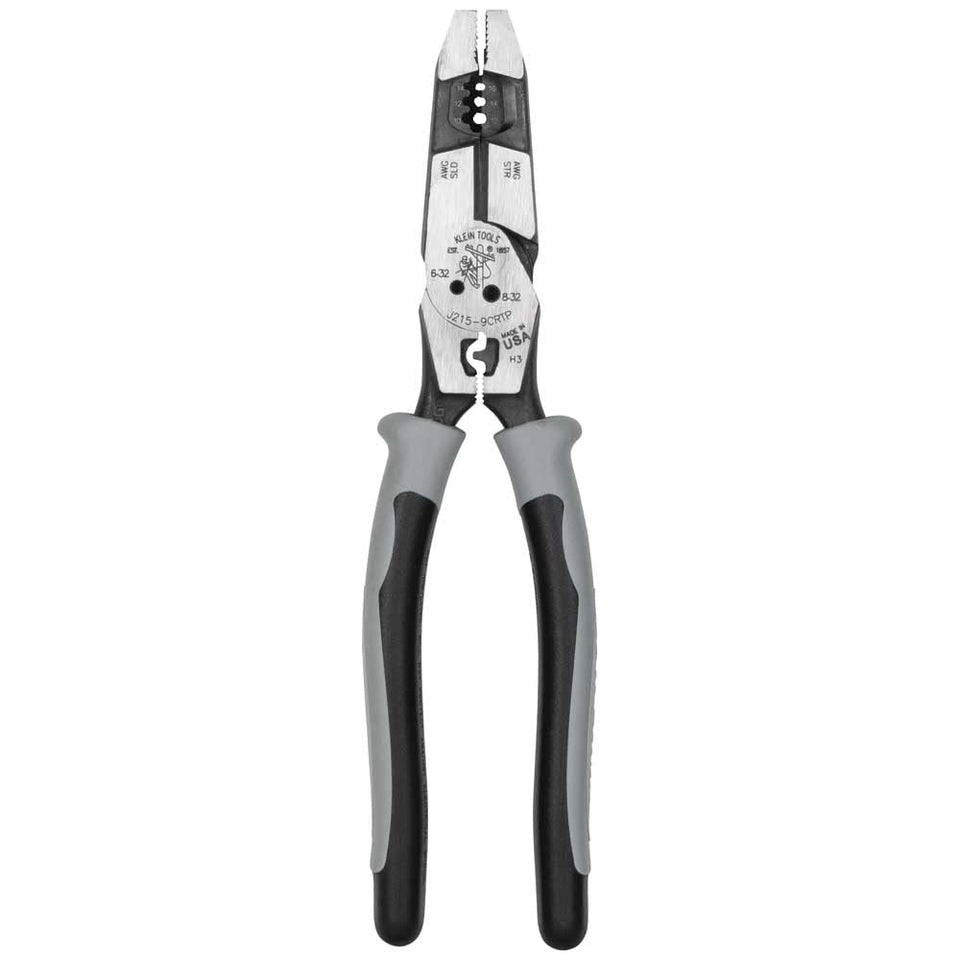 Klein Tools J2159CRTP pliers in use with a precise wire cut