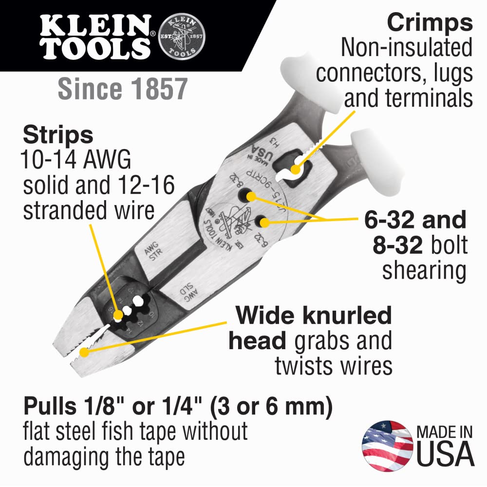 J2159CRTP wide knurled head grips and twists wires securely