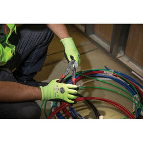 Klein Tools J63225N cutting communications cable efficiently for tidy terminations