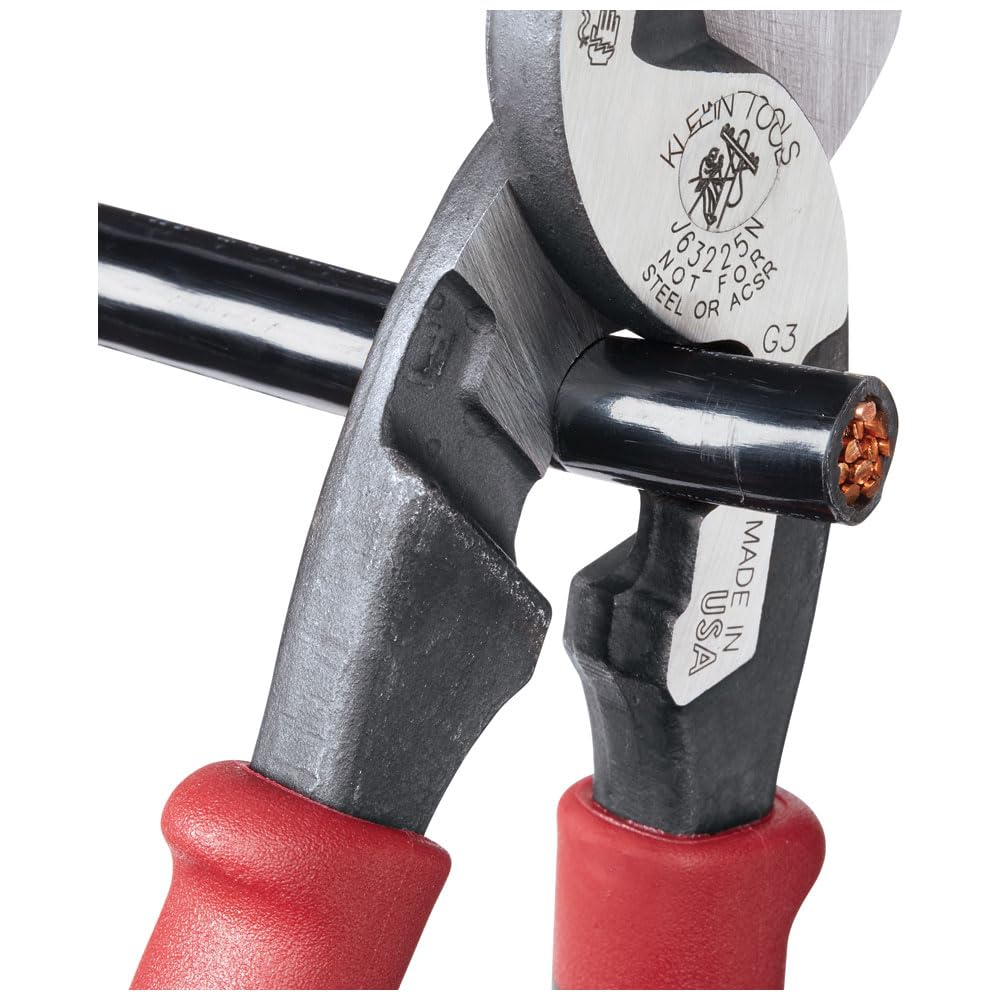 Klein Tools J63225N high-leverage design reduces force for tougher cuts