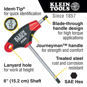 Klein Tools JTH610E dual-material Journeyman handles provide secure grip.