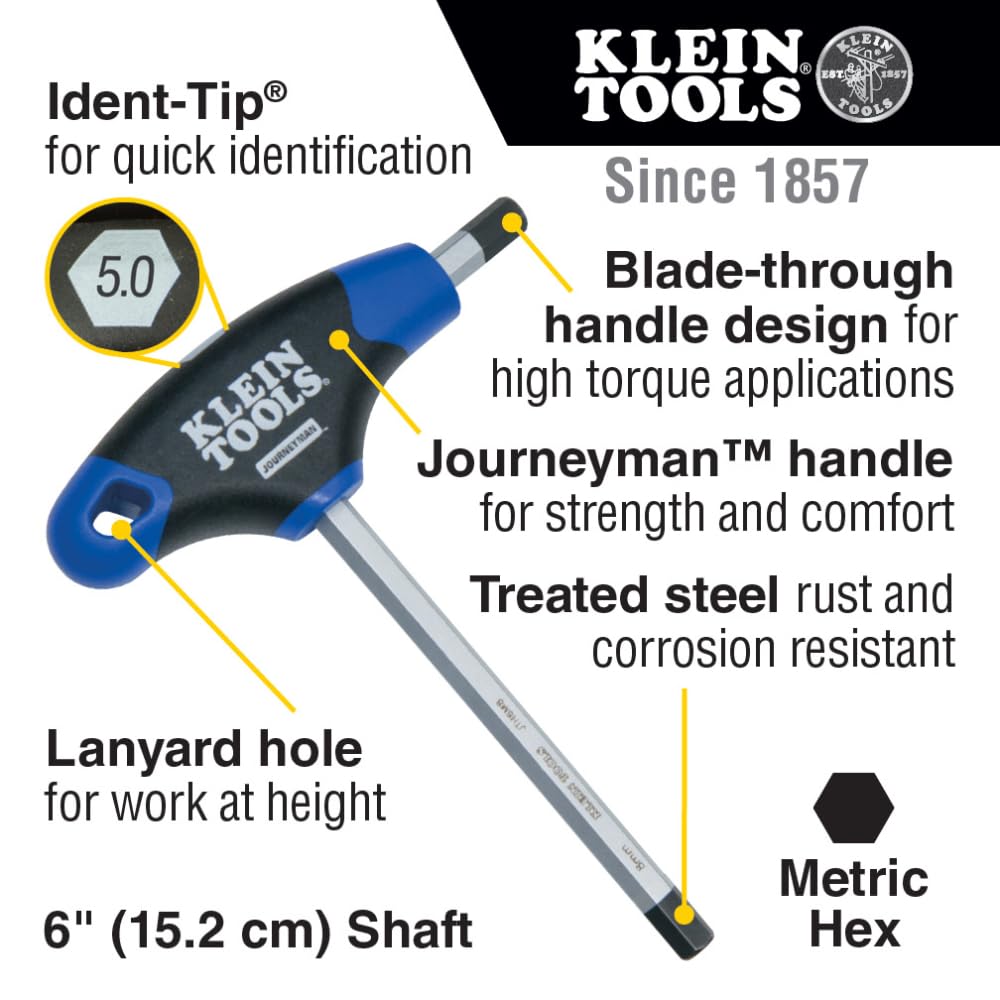 Eight metric sizes 2–10 mm for versatile fastener work