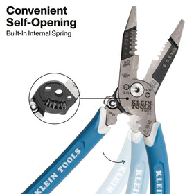 Klein Tools K12075 cross-hatched-jaws delivering secure grip on wires.