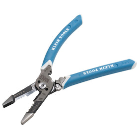 Klein Tools K12075 heavy-duty wire stripper front view showing slim-forged profile and grip.