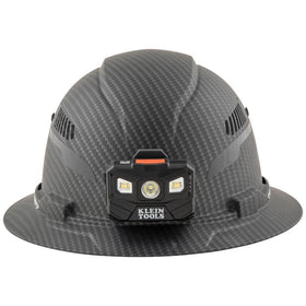 Klein Tools KARBN helmet side view with accessory slots for protection gear.