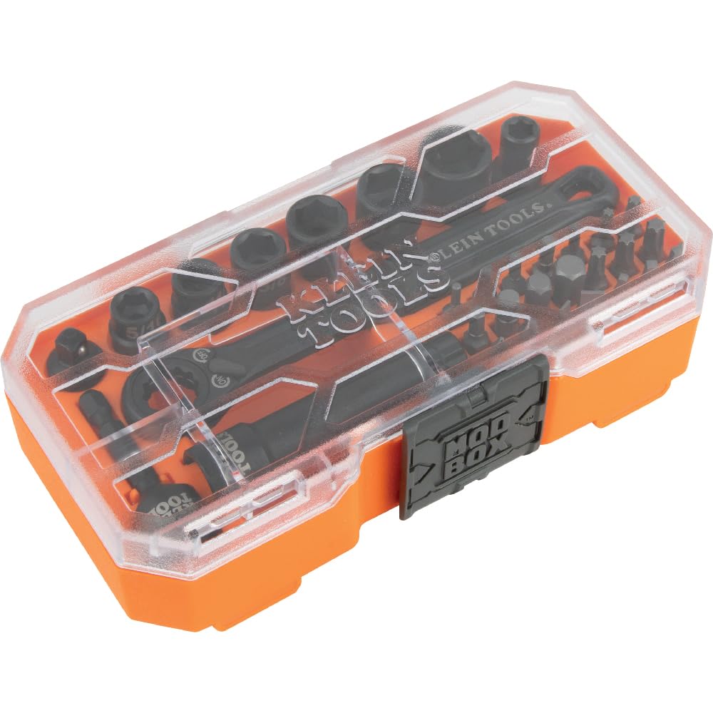 Klein Tools KNECT 1/4-inch drive adapter enabling traditional socket use.