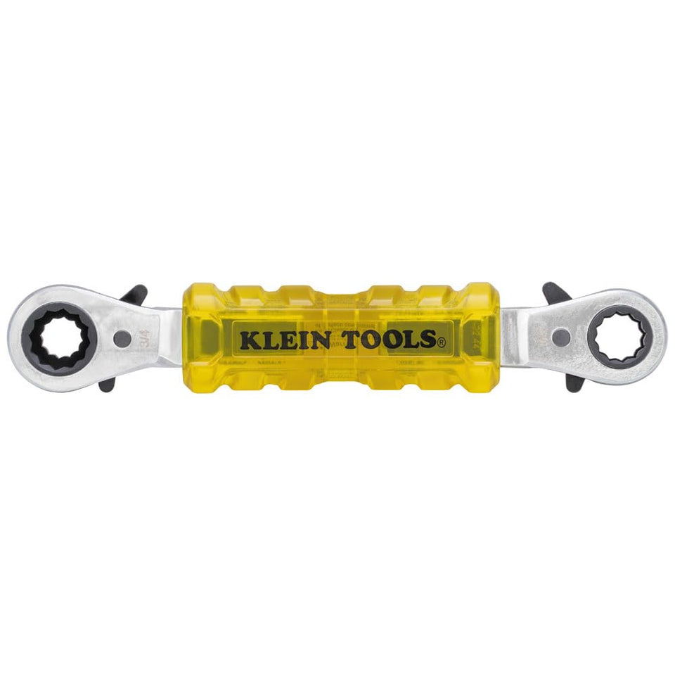 Klein Tools KT223X4-INS with transparent handle showing isolated ends for 1000V-rated tasks