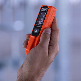 Klein Tools laser distance measure uses Class 2 laser safely on site.