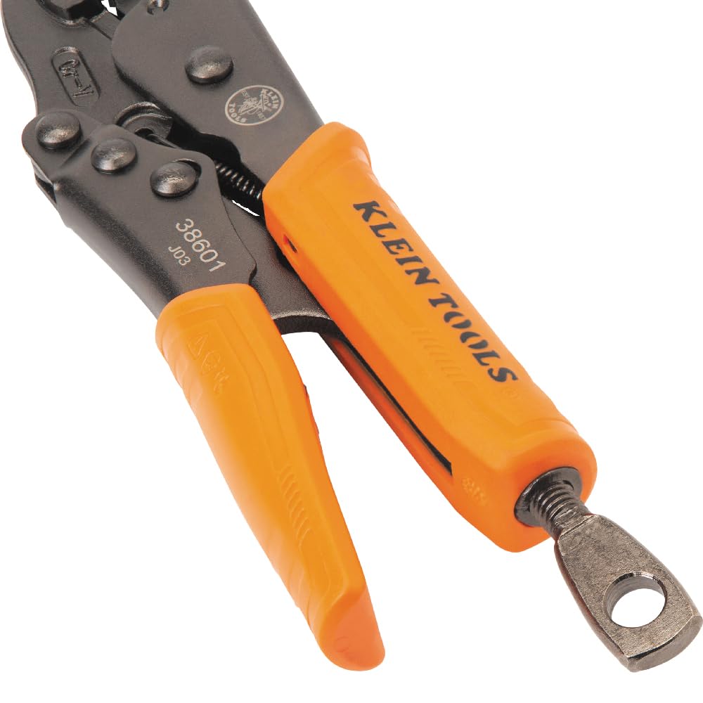 Klein Tools in-action locking pliers clamp securely in tight spaces