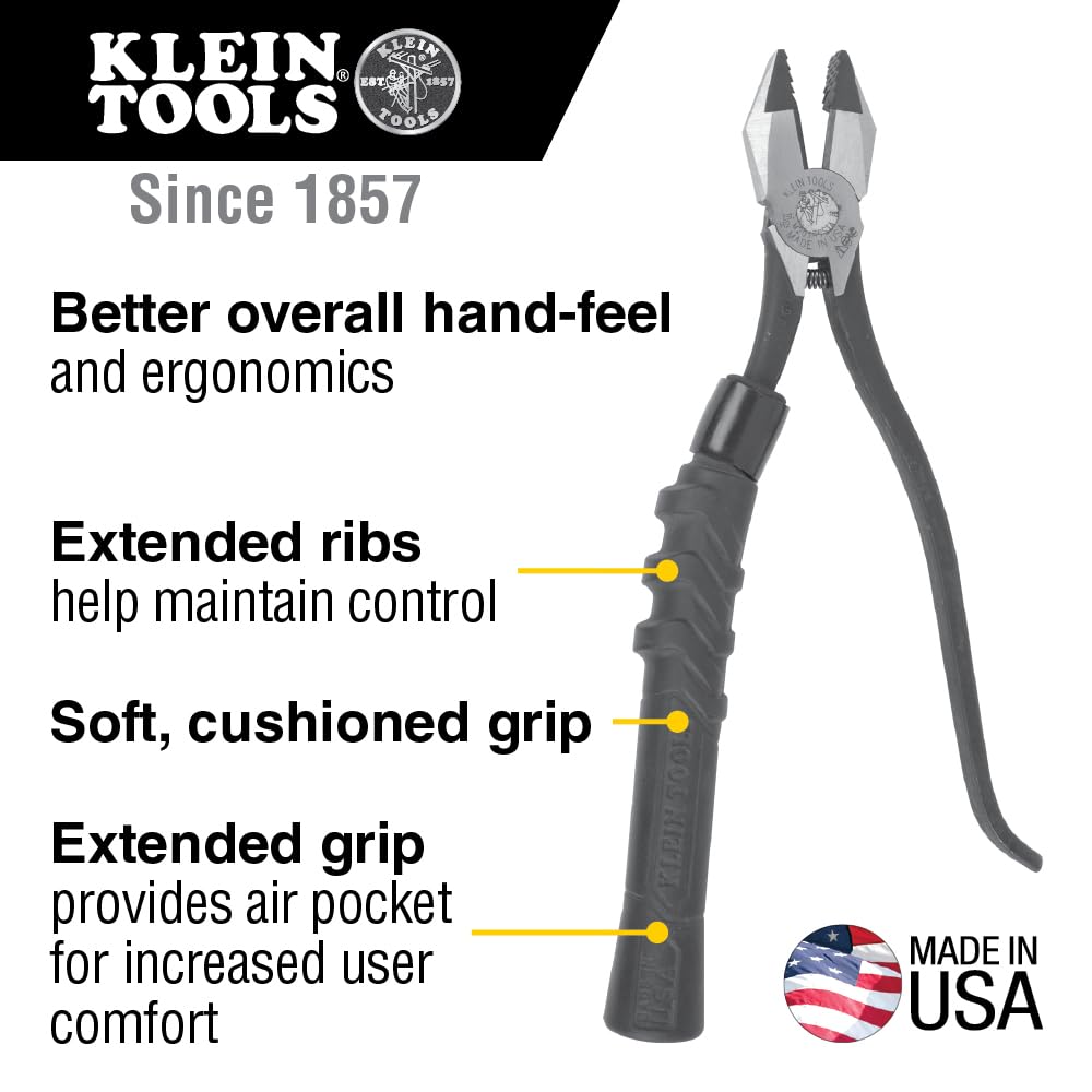 Klein Tools M2017CSTA aggressive knurl teeth on jaws for secure twist