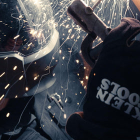 Klein Tools MIG gloves with Kevlar aramid stitching for flame resistance and longevity