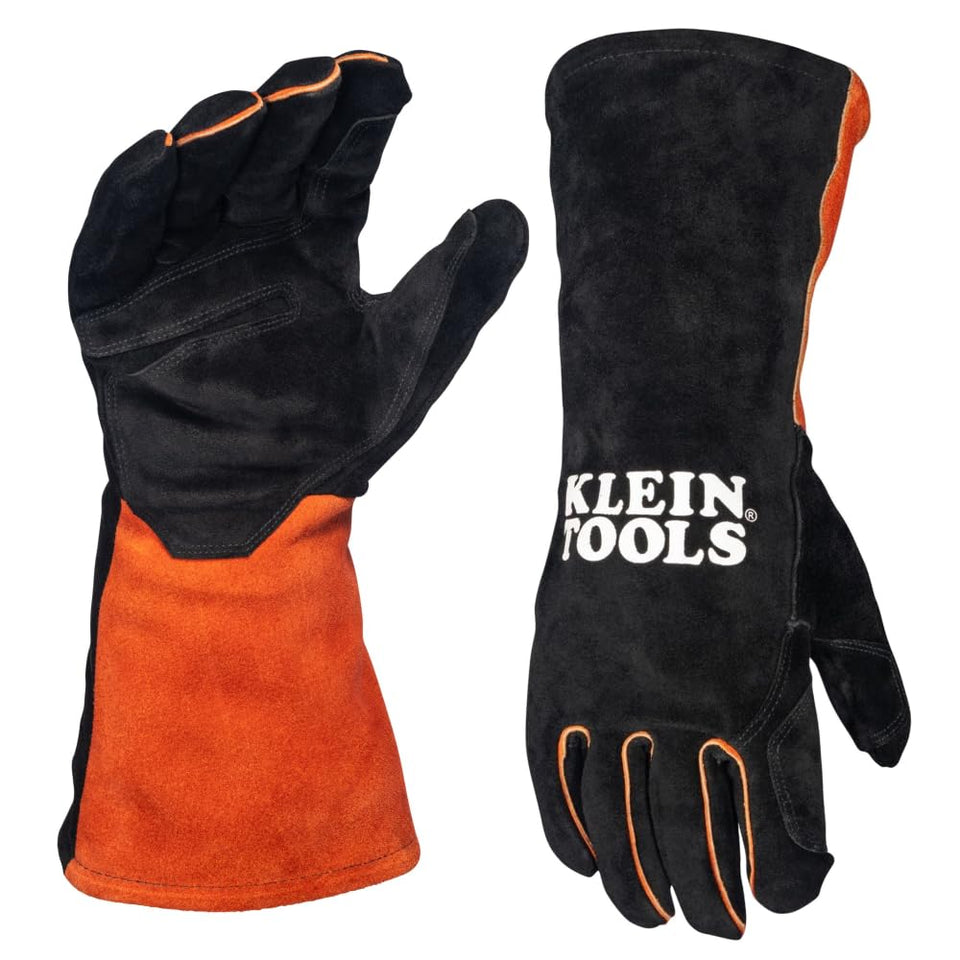 Klein Tools MIG welding gloves with split cowhide for superior heat resistance during high-spark tasks