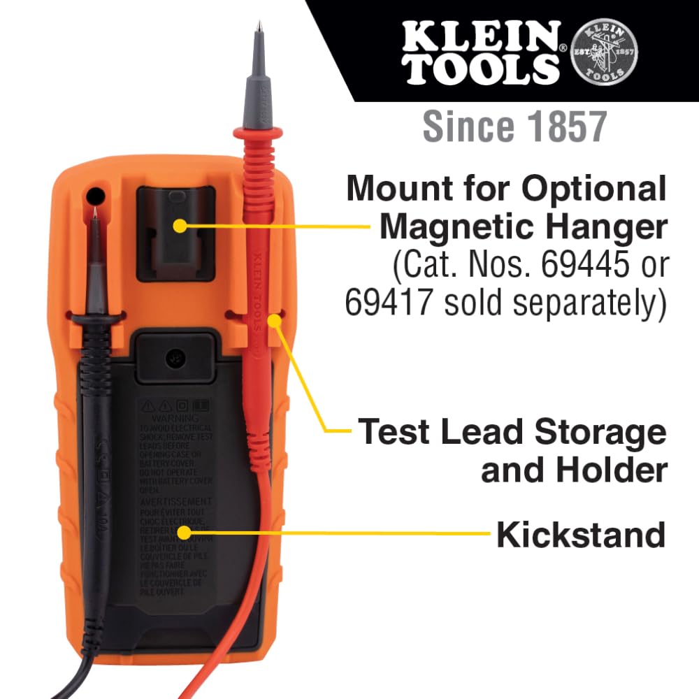 Klein Tools MM325 continuity and diode test performed on a circuit