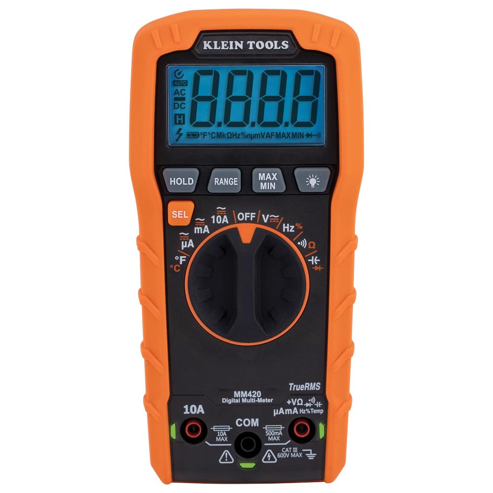 Klein Tools MM420 overview showing compact, versatile multimeter for electricians.