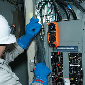 Back-of-meter test lead holders on the MM720 for organized work