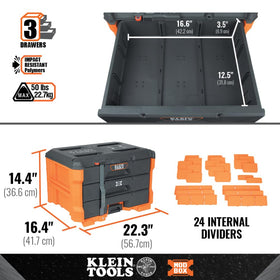 Klein Tools MODbox cable lock feed-through secures the entire system.