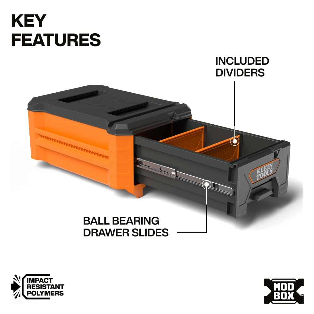 Klein Tools MODbox ball bearing slides enable smooth, effortless opening