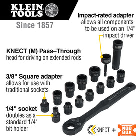 Klein Tools MODBOX case system organized on site