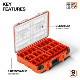Klein Tools MODbox clear lid view lets you see contents instantly