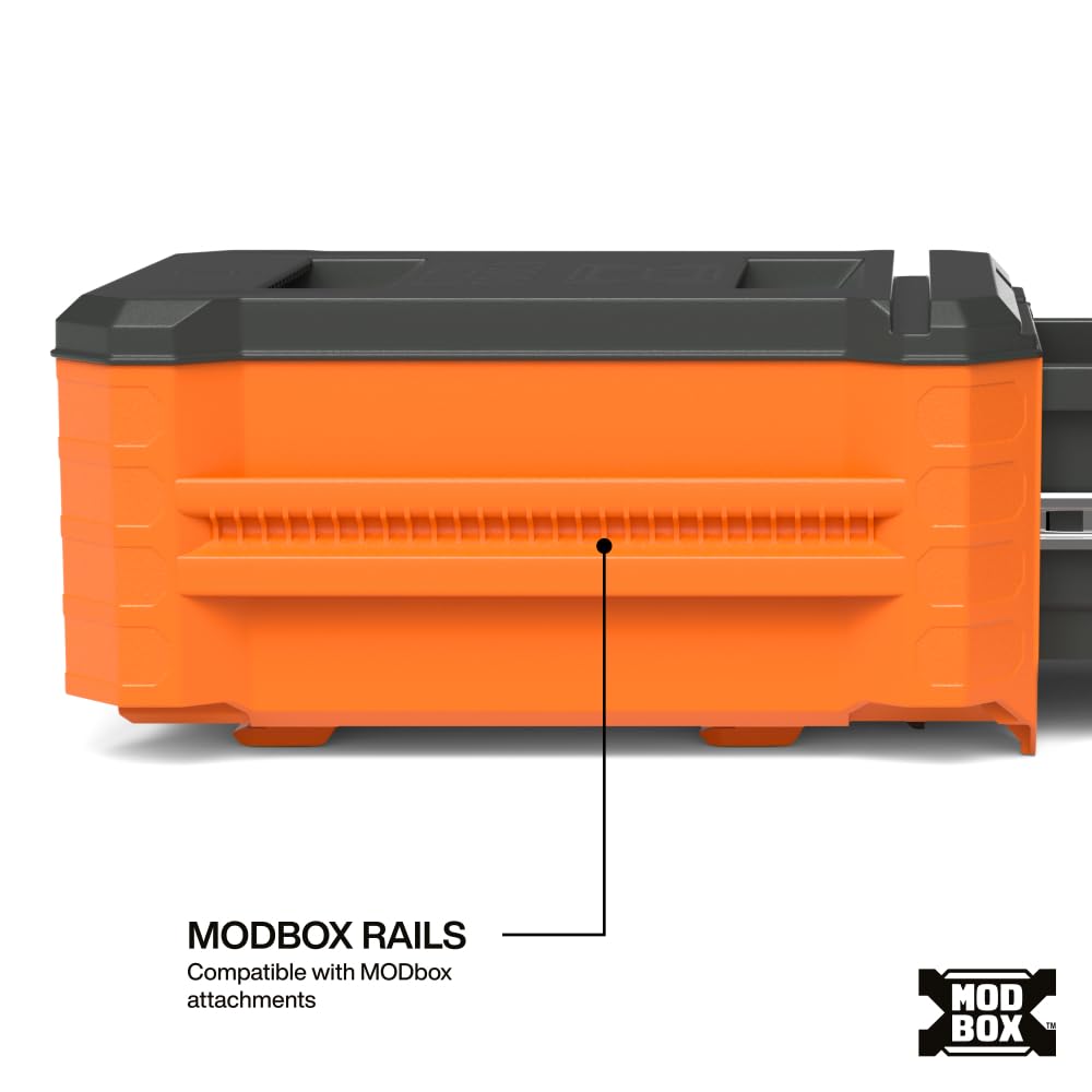 Klein Tools MODbox half-width stackable design saves workspace