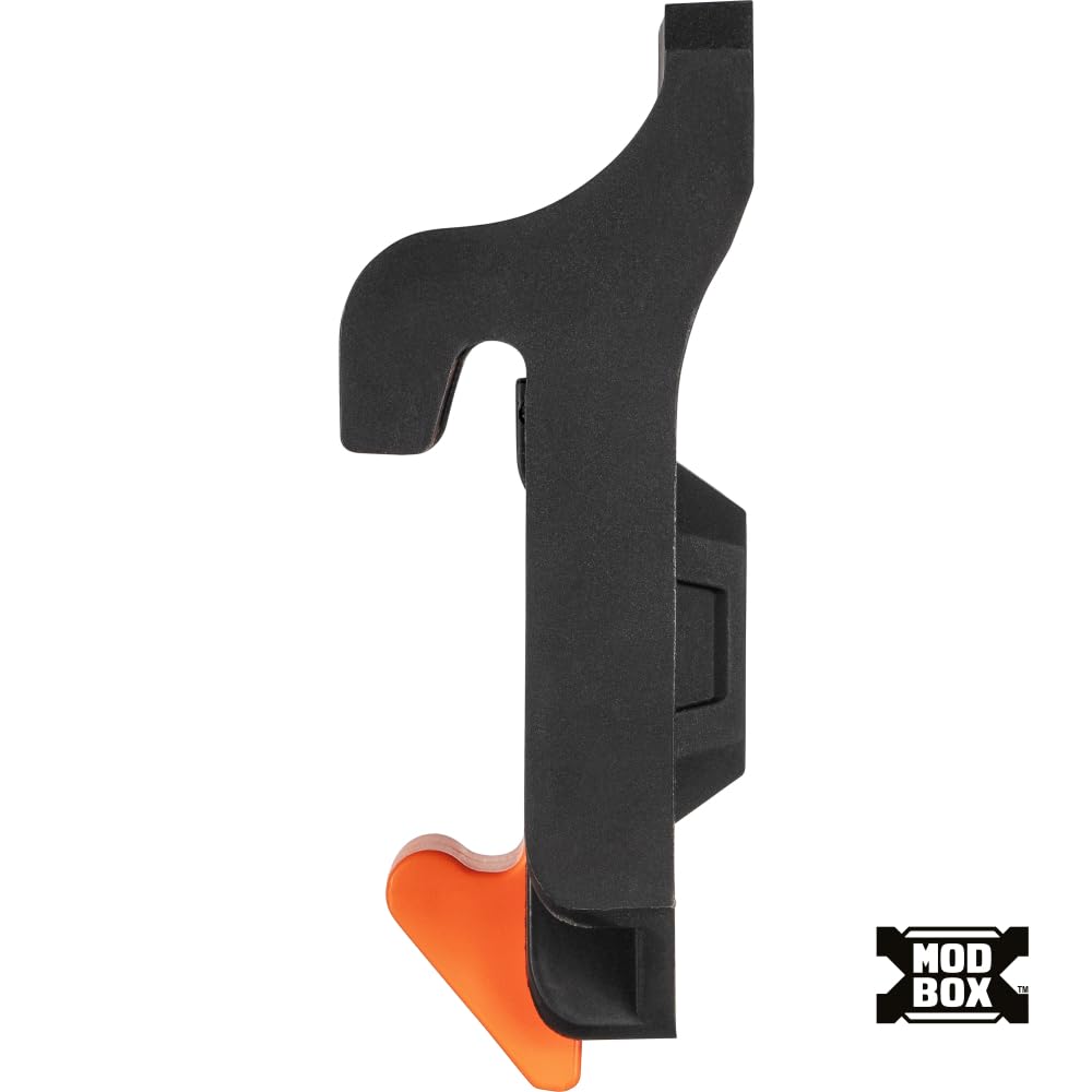 Klein Tools MODBox ladder holder fits up to 6-foot ladders and 40 pounds.